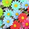 Pursuestar 10Pcs Daisy Flower Headband Crown Floral Garland Head Cap Hair Wreath for Festival Wedding Party Beach Vacation Decoration - White