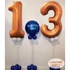 Number 40 Orange Balloons 40 Inch Giant Orange 40 Number Foil Helium Balloons for 40th Orange Birthday Party Supplies 40th Anniversary Events Decorations