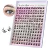 Lash Clusters Wispy 168 Pcs Natural Cluster Lashes D Curl DIY Eyelash Extensions Mix Length Individual Eyelash Clusters Super Thin Band (Mix 11-13mm D Curl)