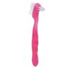 HURRISE Denture Brush, Denture Toothbrush False Teeth Brush, False Teeth Brush, Dirt Removal, Plaque Removal Ergonomic Double Sided Soft Hair Safe Portable Professional (Pink)