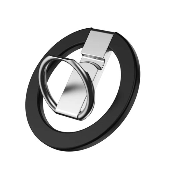 Tahamus Magnetic Phone Ring Holder for Magsafe Finger Kickstand, 360° Rotation Metal Foldable Grip Car Mount Stand Compatible with iPhone 12/13/14/15 & Other Devices Use with Iron Ring
