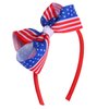 DIUEWOW Patriotic Head Boppers Independence Day Headband American Flag Bow Hair Hoop 4th of July Party Favors Red Star Hair Accessories Headwear for Veteran's Day and Memorial Day