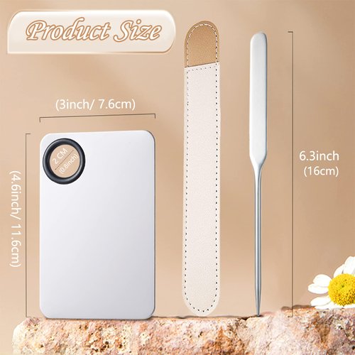 Banugo Korean Makeup Spatula, Picasso Makeup Spatula Korean, Foundation Spatula Korean, Professional Korean Spatula and Makeup Mixing Palette (Rectangle)