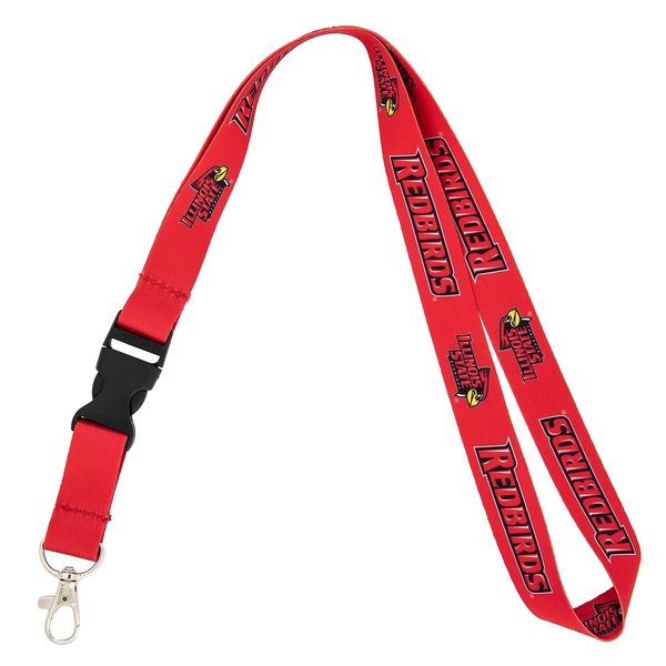 Desert Cactus Illinois State University Lanyard Redbirds ISU Car Keys ID Badge Holder Keychain Detachable Breakaway Snap Buckle (Red)