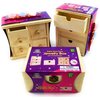 Matty's Toy Stop Design & Paint Your Own Wooden Jewelry Box Set with Mirror Jewelry Box, 3 Drawer Dresser, 4 Drawer Dresser, 3 Brushes & 9 Paints (3 Pink, 3 Blue & 3 White) Gift Set Bundle - 3 Pack
