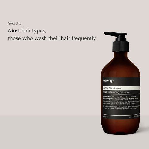 Aesop Classic Conditioner | 17.7 oz Natural Hair Conditioner for Damaged Dry Hair | Paraben-Free, Cruelty-Free & Vegan Deep Hair Conditioner for Men & Women | Hair Care Product for All Hair Types