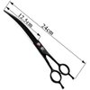 Purple Dragon 9.0 inch Twin Tails Downward Curved Blade Pet Grooming Scissors Dog Hair Cutting Shears with Bag for Professional Left Handed or Right Hand Pet Grooomer (Black Downward Curved)