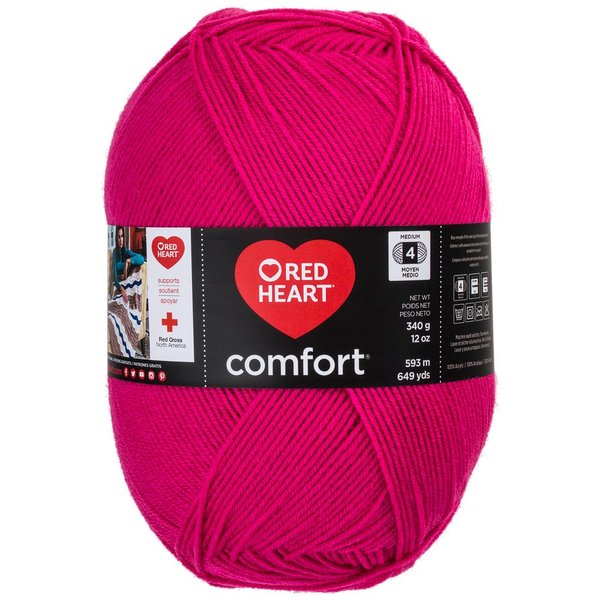 RED HEART Shocking Pink Comfort Yarn