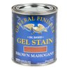 General Finishes Oil Base Gel Stain, 1 Pint, Brown Mahogany
