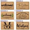 Custom Welcome Doormat with Family Name, Personalized Door Mat - 6 Designs & 3 Sizes - Door Mat with Anti-Slip Backing, Customize Doormat Outdoor Indoor Entrance