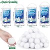 Elcoho 72 Pieces 2 Inch Fake Snow Fight Ball Artificial Snow Toss Ball Fake Winter Snow Fight Ball Fluffy Fun Stress Toys for Xmas Party Supplies Winter Snowball Fight Games Indoors