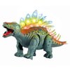 Liberty Imports Electronic Walking Jurassic Stegosaurus Dinosaur Toy Figure with Swinging Tail Action, Roaring Sounds and LED Lights - Battery Operated Dino Gift for Kids Boys Girls