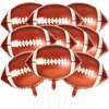 NOVWANG 27 Inch Football Balloons,10 Pcs Football Field Balloons Football Foil Balloons for Football Birthday Sport Themed Party Decorations Supplies