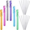 36 Pieces Eraser Pen Retractable Mechanical Eraser Pen Include 6 Packs Eraser Pen and 30 Erasers Refill for School Office Painting Writing (Clear Color)