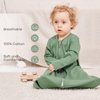 Yoofoss Baby Sleep Sack 6-12 Months Long Sleeve Wearable Blanket Baby 100% Cotton 2-Way Zipper 0.5 Tog Infants Sleeping Sack, Lightweight(Medium)