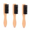 3Pcs Wood Beard Brush Broken Hair Brush, Vintage Oil Head Hair Brush Barber Cleaning Brush Cleaning Tool
