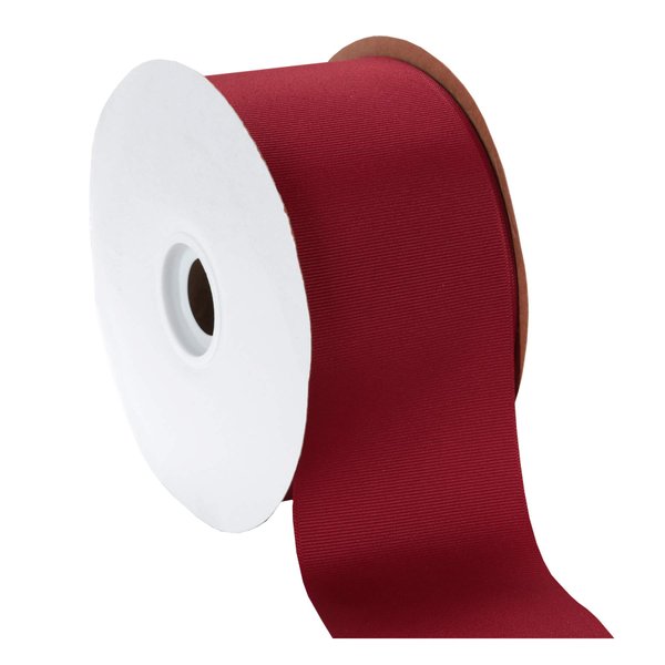 Berwick Offray 3" Grosgrain Ribbon, Cranberry Red, 50 Yards