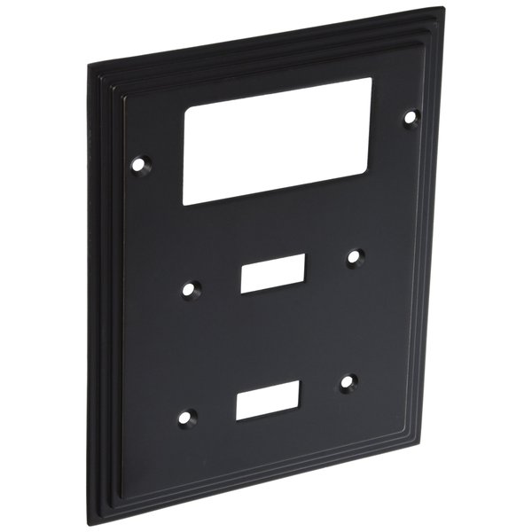 Amerelle Steps Double Toggle/Single Rocker Cast Metal Wallplate in Aged Bronze