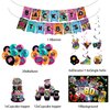 41pcs 80s Party Decorations Include Party Banner-Backdrop- Cupcake Toppers - Cake Top - Hanging Swirl - Balloons Festivals Party Supplies