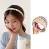 Yijnqixin 5PCS Fabric Headbands for Women and Girls, Non Slip Hairbands, Adult and Kids Comfortable Head Bands, Handmade No Slip Hair Bands (Color 2, Diameter 12cm)