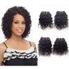 Brazilian Kinky Curly Human Hair Weave 4 Bundles 50g Jerry Curl 10A Grade 12 Inch 100% Unprocessed Raw Virgin Remy Hair Extensions Short Curly Human Hair Bundle Sew In Natural Black Color for Women