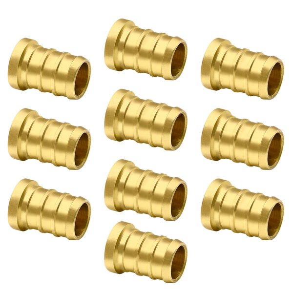 10pcs/25pcs PEX Barb Plug End Cap, 1/2" PEX Caps/ 3/4" PEX Caps, PEX Barb Plug End Cap, Brass PEX Barb Plug End Cap Pipe Fitting (1/2", 10pcs)