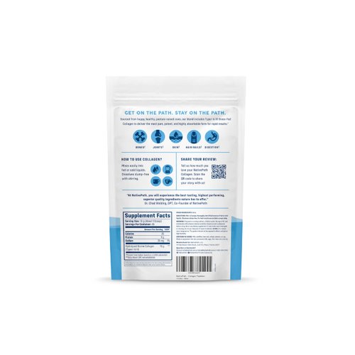 NativePath Collagen Peptides Protein - Hydrolyzed Type 1 & 3 Collagen Powder for Skin, Hair, Nails - 15.9 oz (45 Servings)