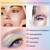 White Liquid Eyeliner Pen,Colored Waterline Eye Liner Waterproof Smudgeproof,High-Pigmented Long-Lasting Eyeliner,Smooth Ultra Fine Easy to Color Eye Liner Makeup Delineador De Ojos Contra El Aguas-08