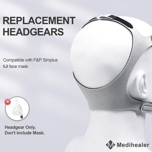1 Pack Replacement Headgear for Fisher and Paykel Simplus Full Face Mask - Adjustable CPAP Headgear med/lrg for Simplus, Snugly Fit & Reduce Air Leaks, Great Value Supplies by Medihealer.