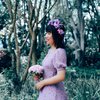 Alove Ditto Purple Butterflies Crown Flower Headband Hair Wreath Butterfly Garland Crown Headpiece for Wedding or Holiday Party