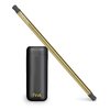 FinalStraw Collapsible, Reusable, Metal Straw | Travel Case, Cleaning Tool | Easy to Clean | Stainless Steel and 100% Silicon Tips | Eco-Friendly | Pirate's Booty Black Case, Gold Stainless Steel