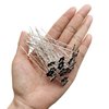 BETITETO Rhinestone Flower Hair Pins, 40 Pcs U-Shaped Crystal Party Wedding Bridal Hair Accessories for Women Girls (Black)