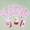 6 Sheets Breast Cancer Nail Stickers Pink Ribbon 3D Self-Adhesive Nail Decals Breast Cancer Awareness Pink Ribbon Nail Stickers Pink Heart Ribbon Nail Decals for Women Girls DIY Manicure Decoration