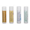 Set of 4 Lip Balms | Peppermint, Butter Rum, Spiced Chai, Natural | 100% Natural Ingredients | Soothe and Moisturize Chapped Lips | Coconut Oil, Cocoa Butter, Vitamin E | by Bella Des Natural Beauty