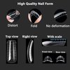 288PCS Dual Forms for Polygel Full Cover False Nail Tips with 12 Sizes Scale for Manicure Nail Art Design Salon
