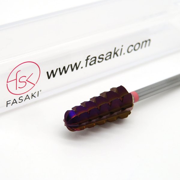 Fasaki VOLCANO 3XC Tungsten Carbide Nail Drill Bits 3/32 - Fastest Safety Remove Acrylic, Hard Gel, Save Time Long-Lasting Nail Drill Bits With Purple Coarse Cover