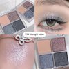 Erinde 4 Colors Eyeshadow Palette - Matte, Metallic and Shimmer Finishes, Velvety Pigmented Blendable, Creamy Formula Smoky Eye Shadow Palette Makeup, Talc-Free, 55 Starlight