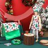 UPINS 14 Pcs Christmas Elf Doll Accessories Set with Christmas Sleeping Bag Top Pants Apron and Chef Hat Scarf Glasses Swimming Circle Christmas Elf Hammock Xmas Accessory for Doll Decorations