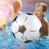durony 12 Pieces Soccer Beach Ball 11 Inch Inflatable Soccer Bouncing Sports Ball Bouncy Toy Favors for Soccer Birthday Party Summer Beach Pool Games Decorations