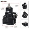 PQY Fuel Pressure Regulator with Gauge AN10 Feed & AN6 Return Line & AN10 End Cap Black