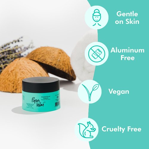 PiperWai Natural Deodorant w/Activated Charcoal | Odor Protection, Vegan, Aluminum Free, Shark Tank Product for Women & Men | Great for Travel, Christmas & Gifts | 50g Scented Single Jar