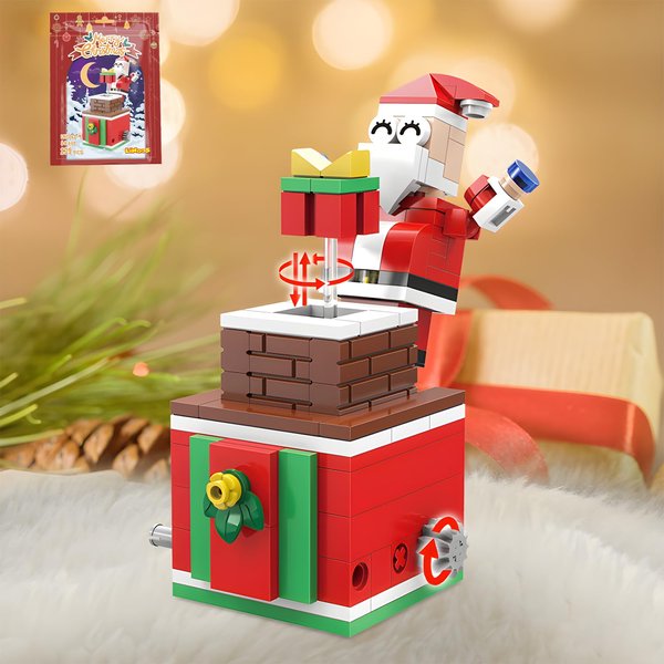 Christmas Building Blocks Sets Rotating Christmas Santa Building Sets for Kids 2024 Christmas Kits Small Xmas Building Brick Toys Gifts for Adults Teens Kids Girls Boys Ages 6+(139PCS Small Size)
