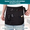 Noverlife Hair Stylist Waist Apron with 5 Pockets & Adjustable Belt, Hair Resistant Bleach-proof Hairdresser Half Waist Apron, Short Length Salon Barber Apron Hairstylist Tool Belt Apron for Men Women