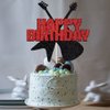 Qertesl Guitar Cake Topper，Music Theme Cake Topper，Music Note Birthday Cake Toppers Decorations For Musician Birthday Party Rock Theme Party Guitar Theme party Supplies