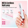 MEFA Handheld UV Light for Gel Nails, UV Nail Lamp with 2 Timer Settings, Portable Cordless Rechargeable USB Nail Light for Gel Nail Polish Fast Curing, LED Nail Lamp for Home DIY Salon Women Gifts