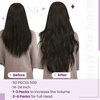 LaaVoo U Tip Hair Extensions Human Hair Jet Black K Tip Hair Extensions Real Human Hair Black Soft Hot Fusion Ktip Human Hair Extensions Black Women K Tip Hair Extensions 1g/1s 16 Inch 50set