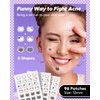 LitBear Acne Patch Pimple Patch, Cat Shaped Acne Absorbing Cover Patch, Hydrocolloid Acne Patches For Face Zit Patch Acne Dots, Tea Tree Oil & Salicylic Acid, 96 Patches, 12mm