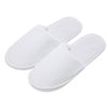 AhfuLife echoapple 5 Pairs of Deluxe Closed Toe White Slippers for Spa, Party Guest, Hotel and Travel (Large, White-5 Pairs)