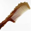 Horn Comb Bamboo Shape Handle, PROTORIGEN Handmade White Yak Horn Comb anti-static, fine tooth comb, hair and scalp health comb.