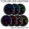 GlowShift Tinted 7 Color 300F Oil Temperature Gauge Kit - Includes 1/8-27 NPT Electronic Sensor & Wiring - Multi-Color Display - Black Dial - Smoked Lens - for Car & Truck - 2-1/16" 52mm